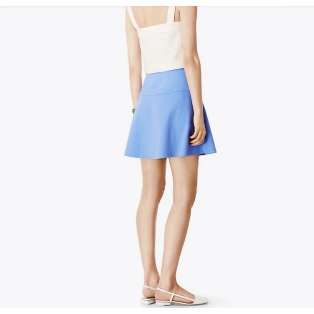 Tory Burch Womens‎ Raquelle Skirt Size L Blue Dusk NWT Preppy Tenniscore Classic